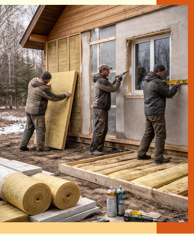 Утепление дачного дома в Первоуральске от 4889 руб/м2 — недорого | ТепломастерПрв